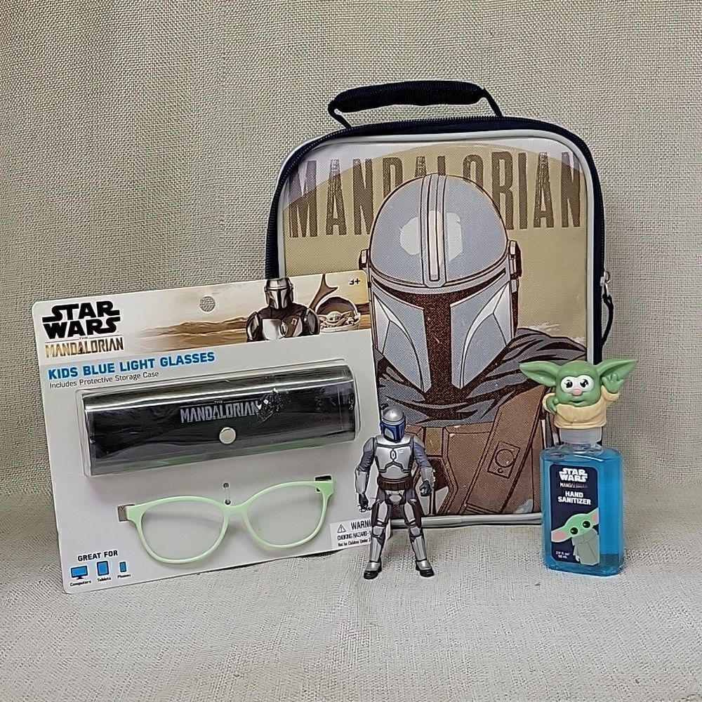Thermos Star Wars Mandalorian Soft Lunch Bag, Kids Blue‎ light glasses, figure